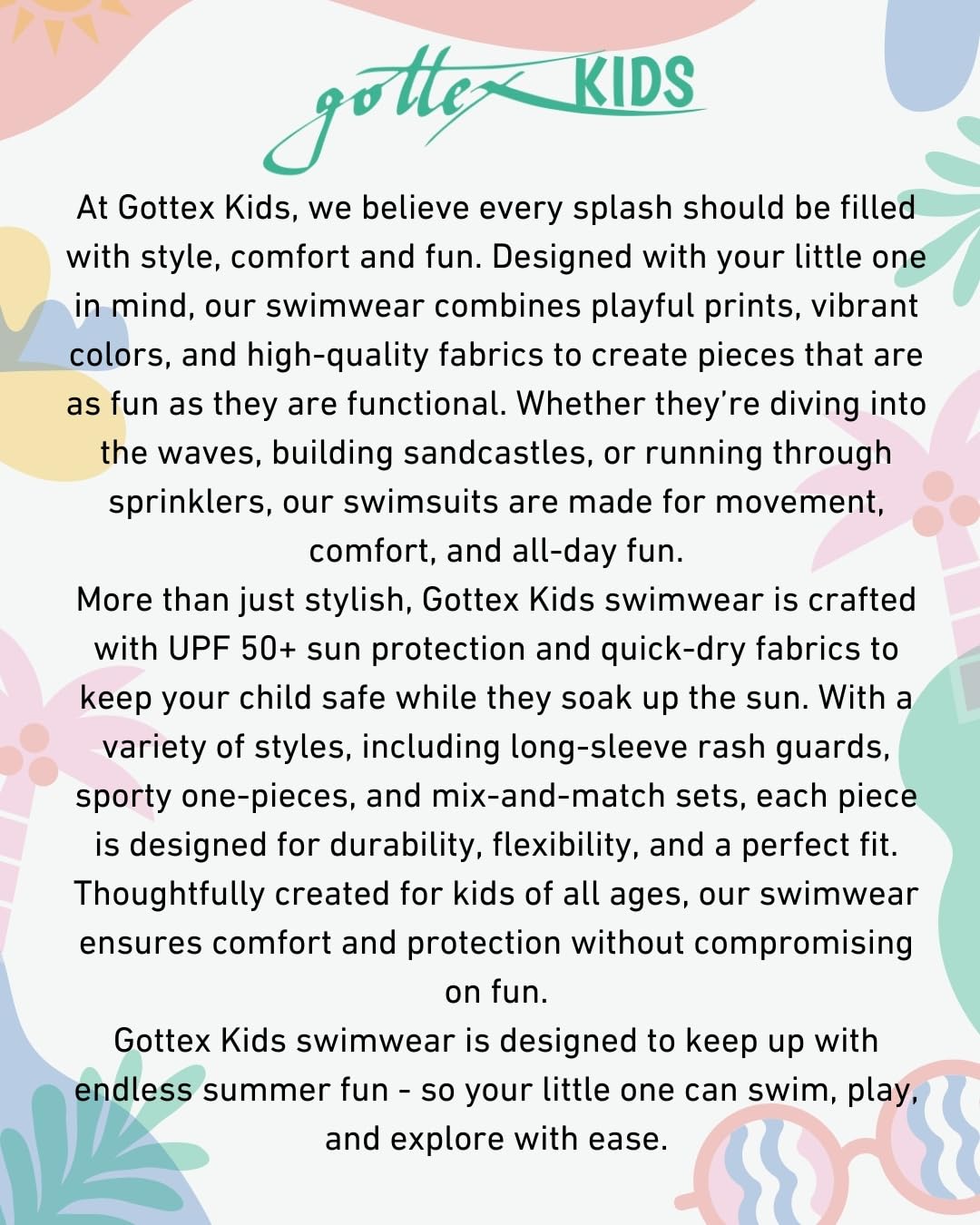 Gottex Kids Long Sleeve Zip Front One Piece Swimsuit Chlorine Fade Resistant and Built-in UPF UV 50 + Protection - Image 5